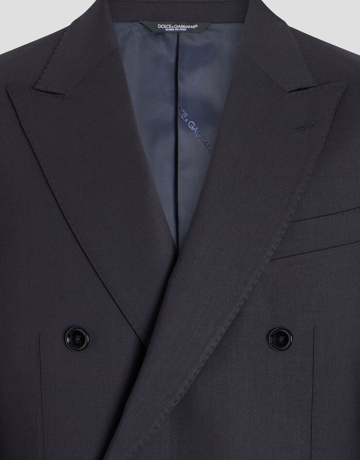Dolce & Gabbana Double-breasted martini light wool gabardine suit Dolce & Gabbana Double-breasted martini light wool gabardine suit Blue GK05WTFUBG4