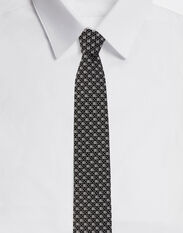 Dolce & Gabbana 8-cm silk jacquard blade tie with DG logo Print GT149EG0WQZ