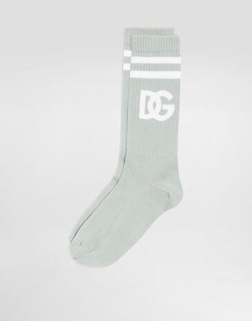Dolce & Gabbana Chaussettes en coton avec logo Multicolor GXS80TJGMED