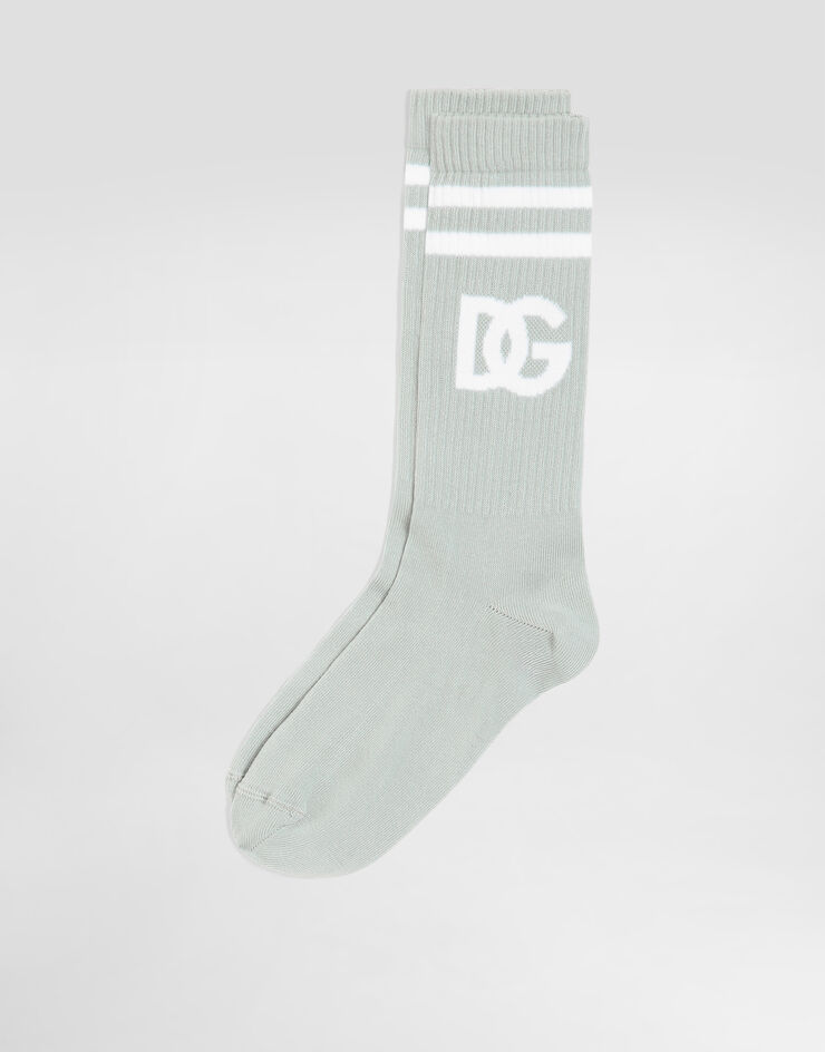 Dolce & Gabbana Chaussettes en coton avec logo Multicolor GXS80TJGMED