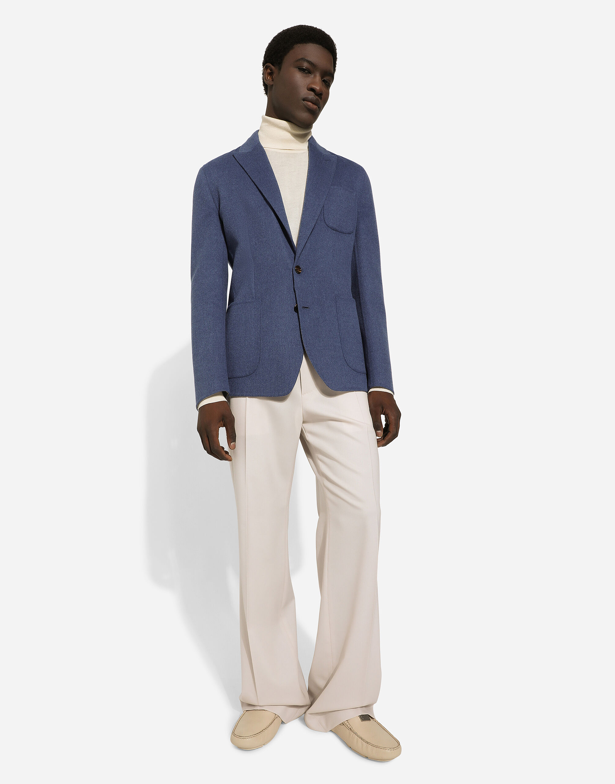 Single-breasted wool Portofino-fit jacket in Blue for Men