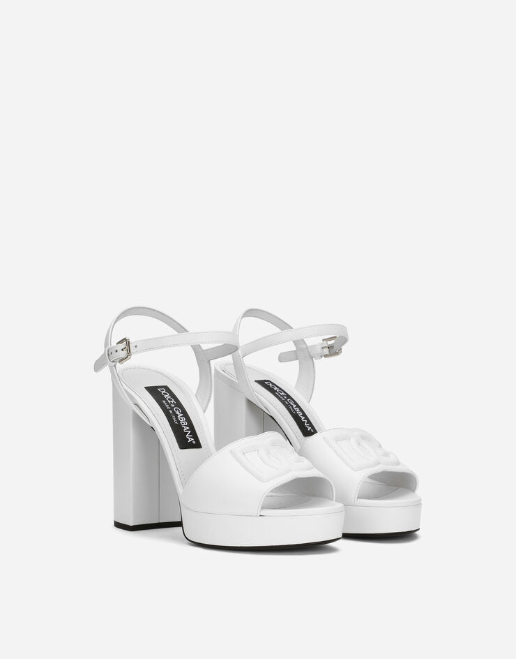Dolce & Gabbana Calfskin platform sandals White CR1586AW576