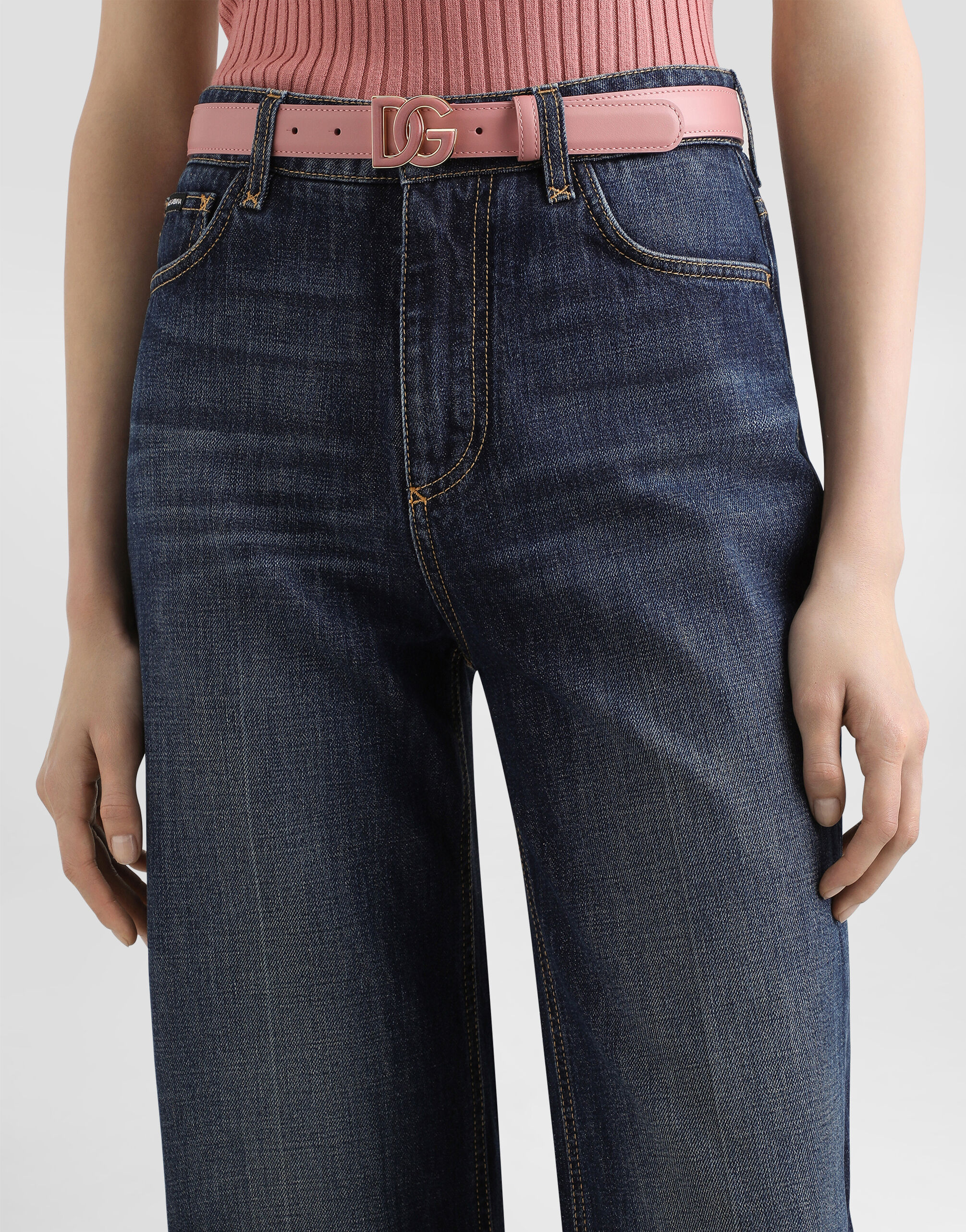 ベルト DOLCE & GABBANA Woman Belt Pink BE1554AQ845 80405 DG logo belt in Pink for Women | Dolce&Gabbana® US