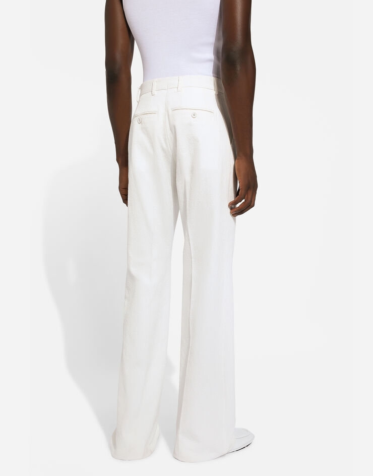 Dolce & Gabbana Tailored stretch cotton pants White GP06GTFU9AT