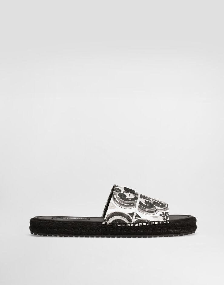 Dolce & Gabbana Shell-print canvas espadrille sandal Multicolor A80544AJ235