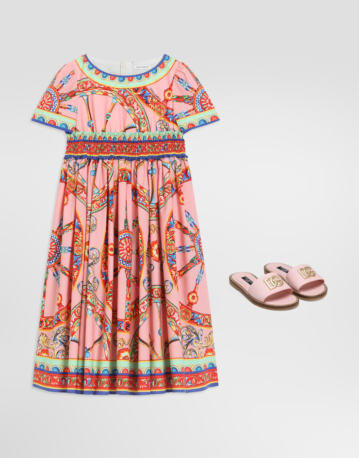 Dolce & Gabbana Carretto-print poplin dress Multicolor L53DU2FI5O1