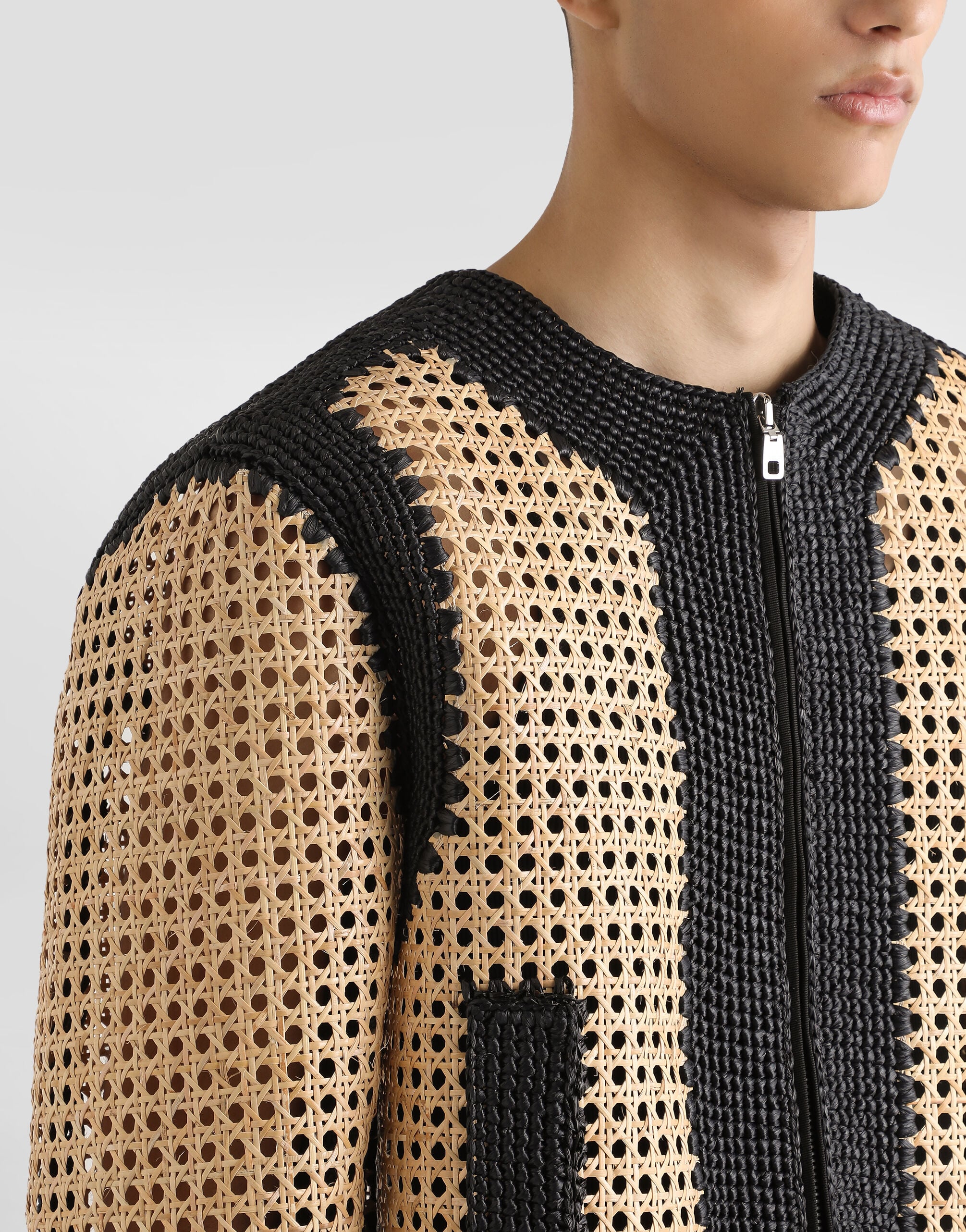 Woven raffia jacket in Multicolor for Men | Dolce&Gabbana® US