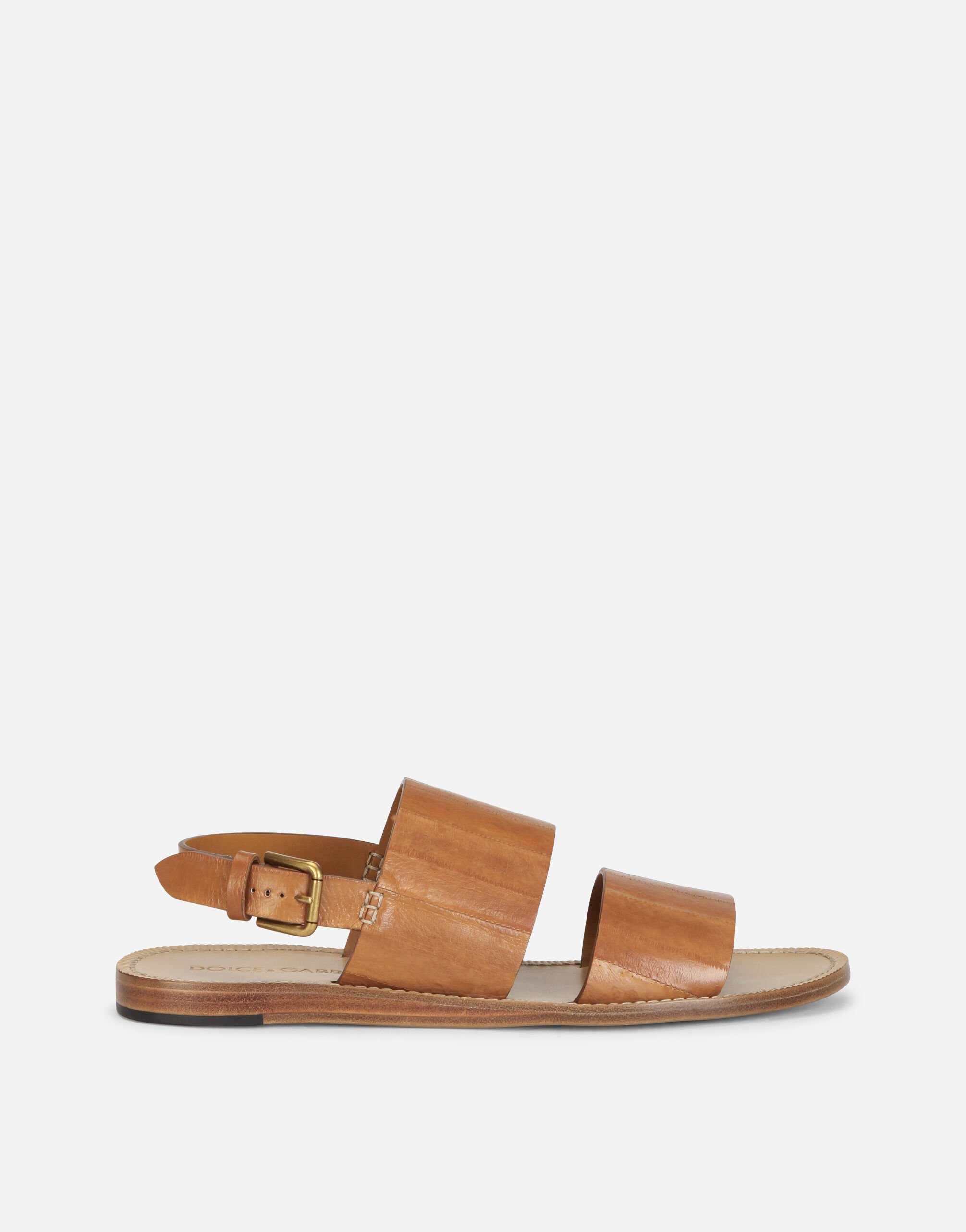 Dolce & Gabbana Eel pantheon sandals Brown A80402A4434