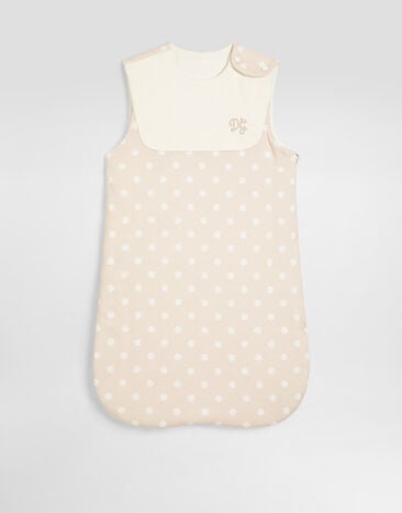 Dolce & Gabbana NewbornJerseybaby nest with polka dots and Dolce&Gabbana print Multicolor LNJAH6G7PJF