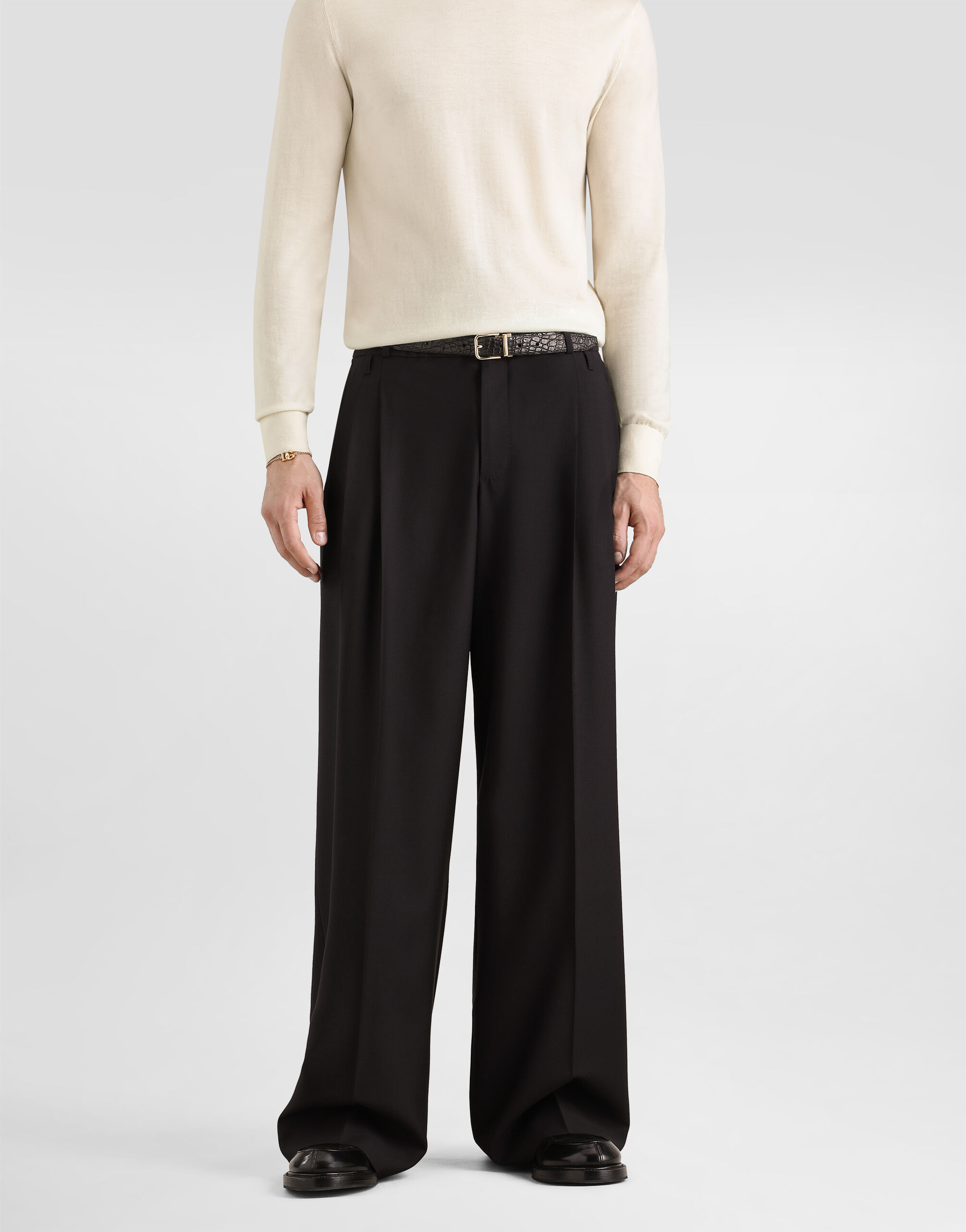 Wool faille trousers - thumbnail 4