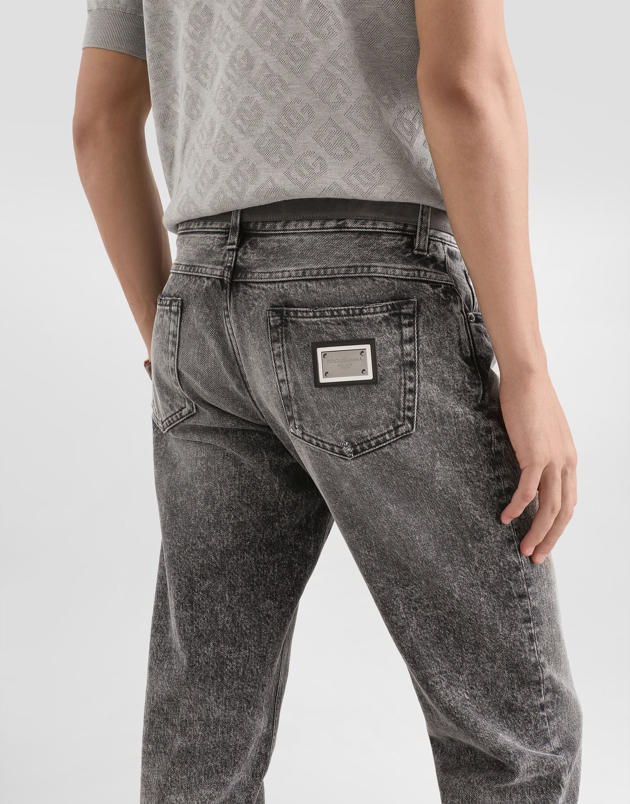 Denim trousers in Multicolor for Men | Dolce&Gabbana® US