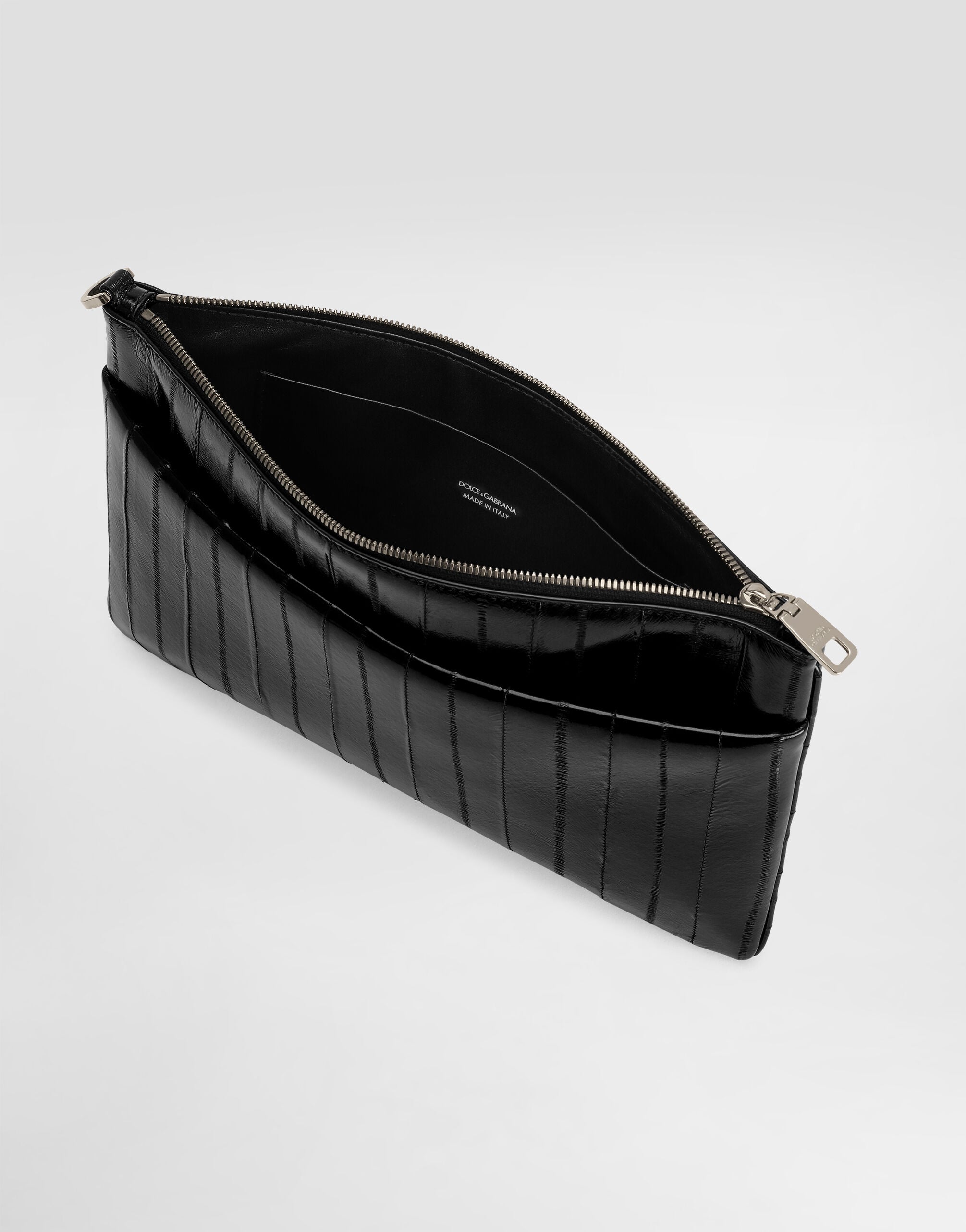Eel skin necessaire in Black for Men | Dolce&Gabbana® US