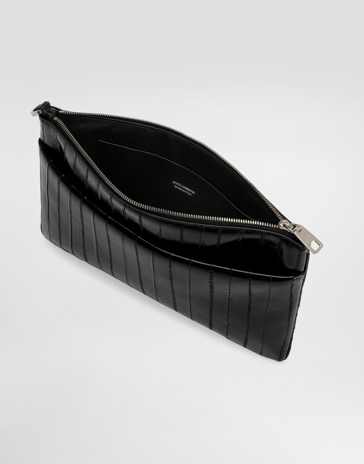 Dolce & Gabbana Eel skin necessaire Black BP3294A8M24