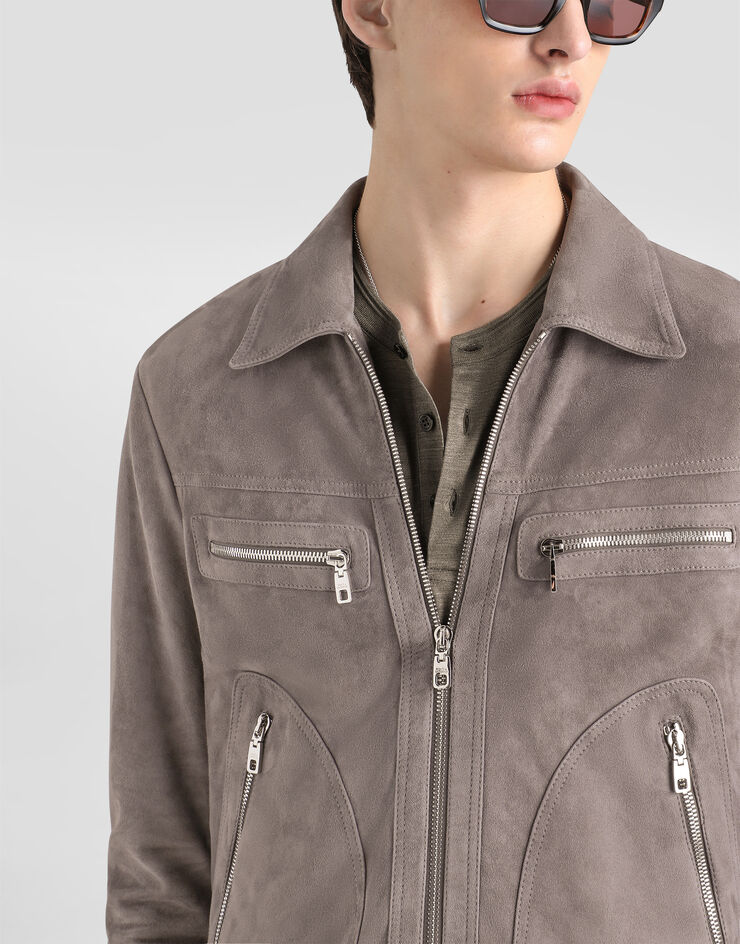 Dolce & Gabbana Suede jacket Grey G9CFPLHUL1Q