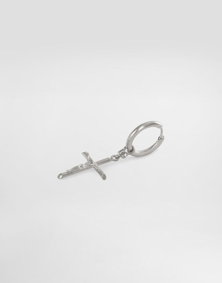 Dolce & Gabbana Single stud earring with “DNA” cross Silver WEQ1D1W1111