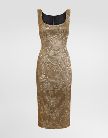 Dolce & Gabbana Lamé jacquard dress Gold F620NTFJUBP