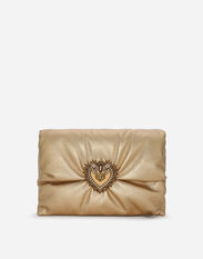 Dolce & Gabbana Medium foiled calfskin Devotion Soft bag Gold BB7620A2F49