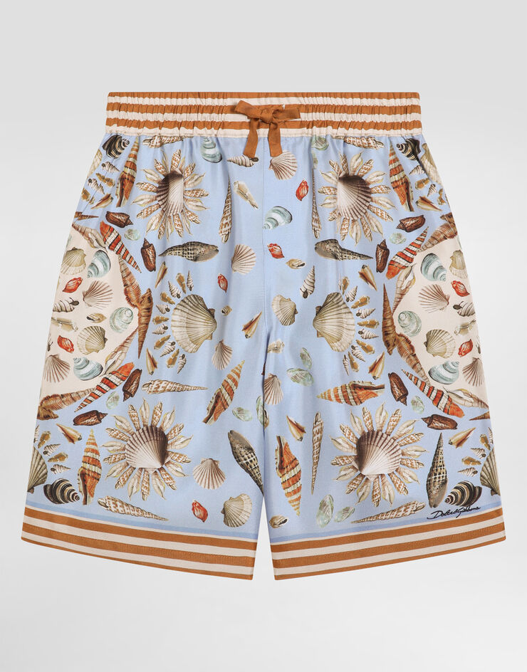 Dolce & Gabbana Shell-print twill bermuda shorts Multicolor L43Q54HI1ZB