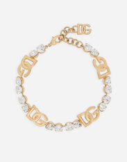 Dolce & Gabbana Rhinestoned choker with DG logo Gold WNQ2X1W1111