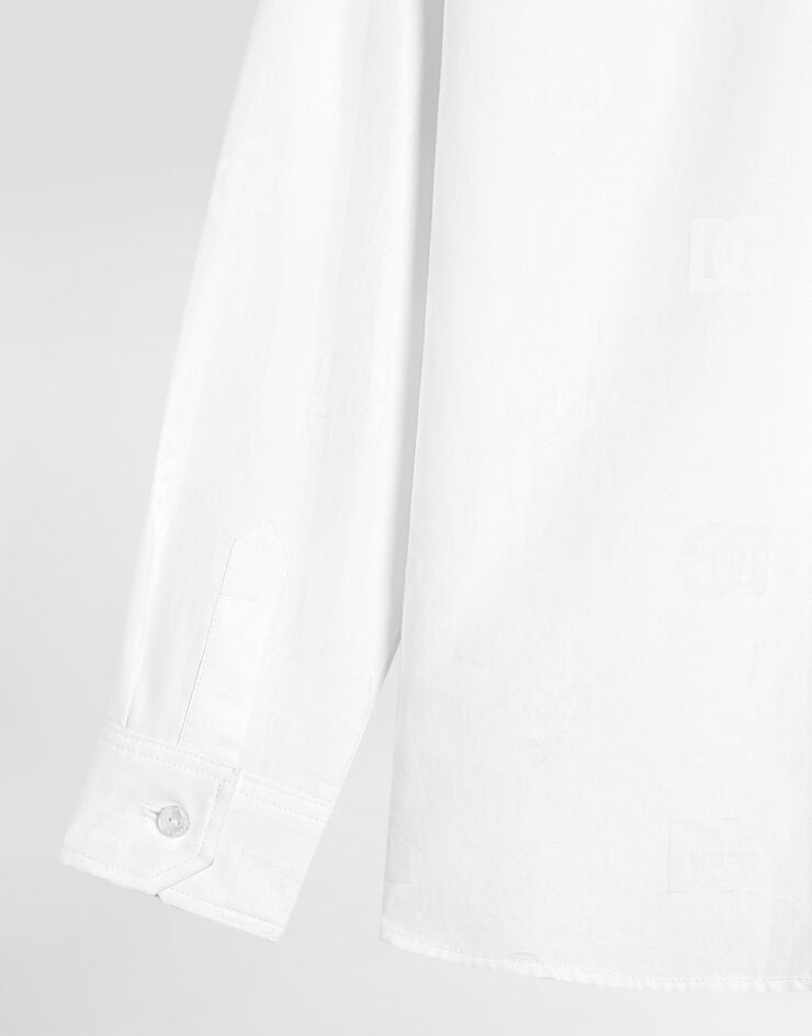 Dolce & Gabbana Logo jacquard poplin shirt White L43S23FJ5GU