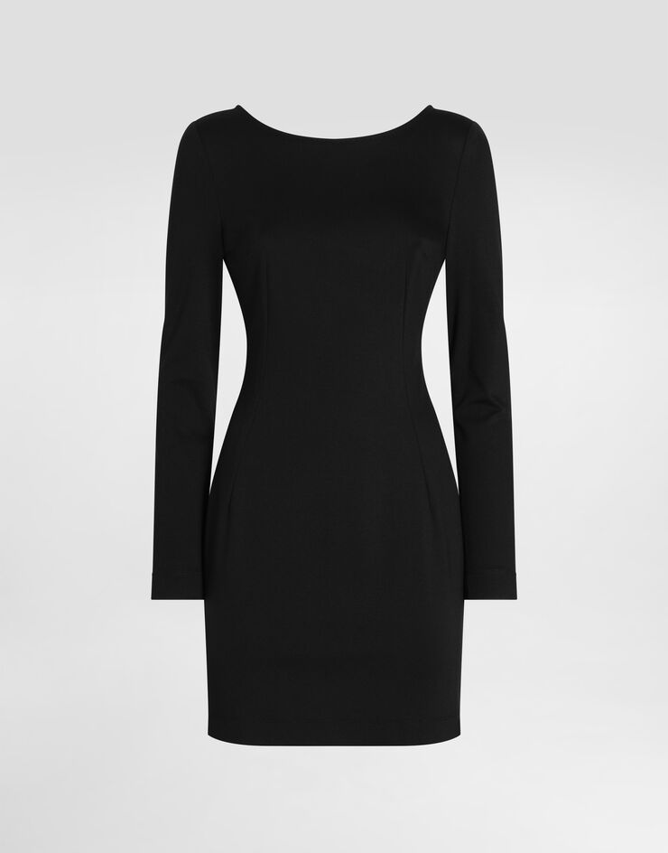 Dolce & Gabbana Short full Milano dress with cut-out detail Nero F6R2ATFU78Y