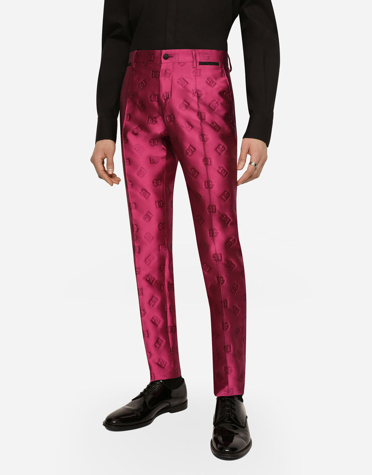 Dolce&Gabbana DG monogram jacquard pants Fuchsia GY7BMTHJMO3