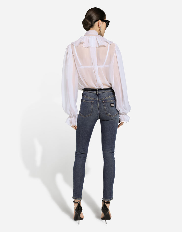 Dolce & Gabbana Vaqueros skinny Audrey en denim de algodón Multicolor FTC67DG8LX4