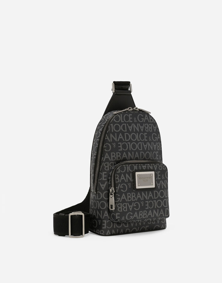 Dolce & Gabbana Sac à dos bandoulière en jacquard enduit Imprimé BM2295AJ705