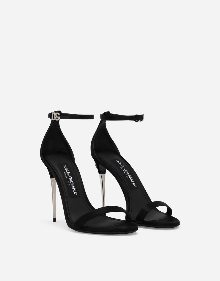 Dolce & Gabbana Sandalia de raso Negro CR1725A7630