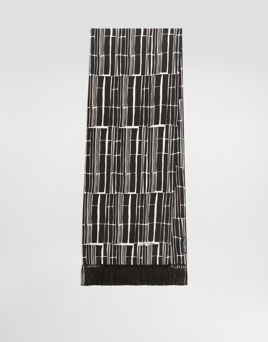 Printed silk scarf