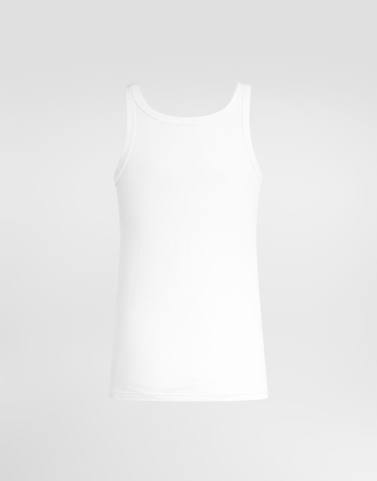 Dolce & Gabbana Fine-rib cotton singlet White M8C19JONN96