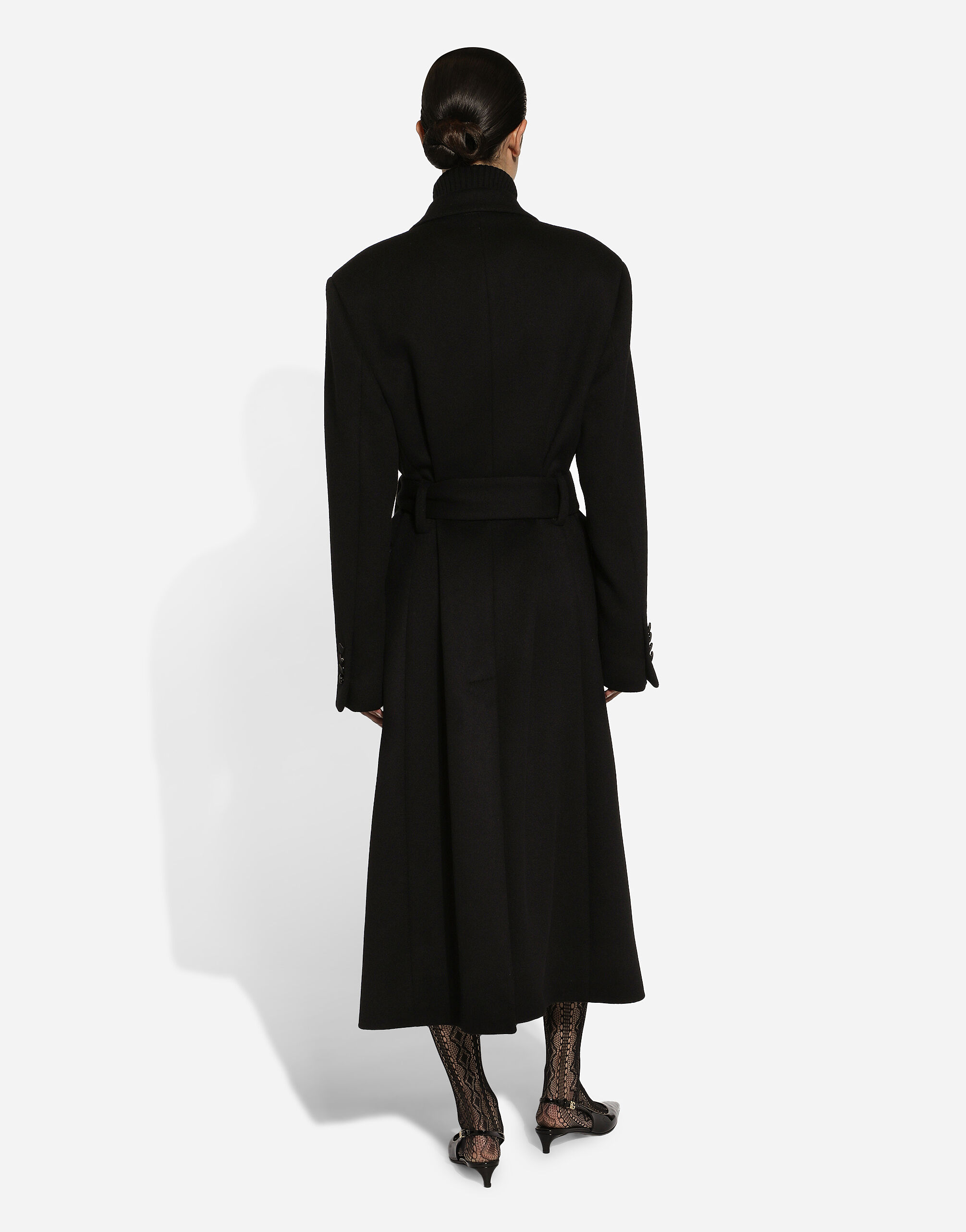 Dolce gabbana black coat discount