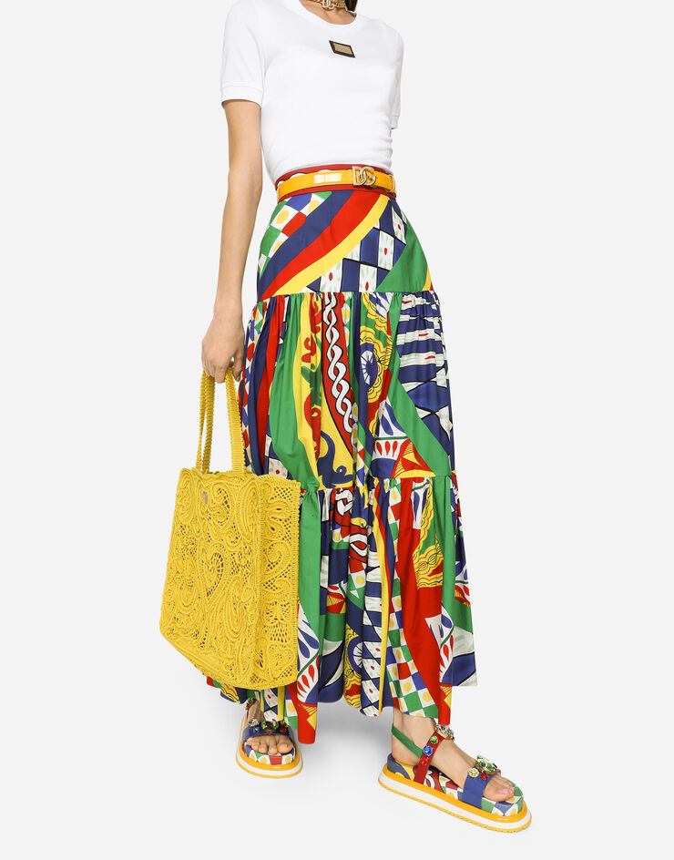 Dolce&Gabbana حقيبة تسوق بياتريس كبيرة أصفر BB6957AW717