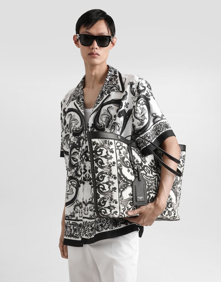 Dolce & Gabbana Shopper aus Canvas Muschelprint Mehrfarbig BM7806AG665