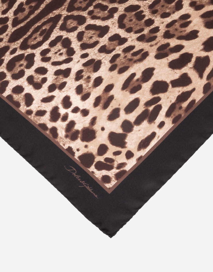 Dolce & Gabbana Silk foulard with leopard print ANIMALIER PRINT GQ211EG0T83
