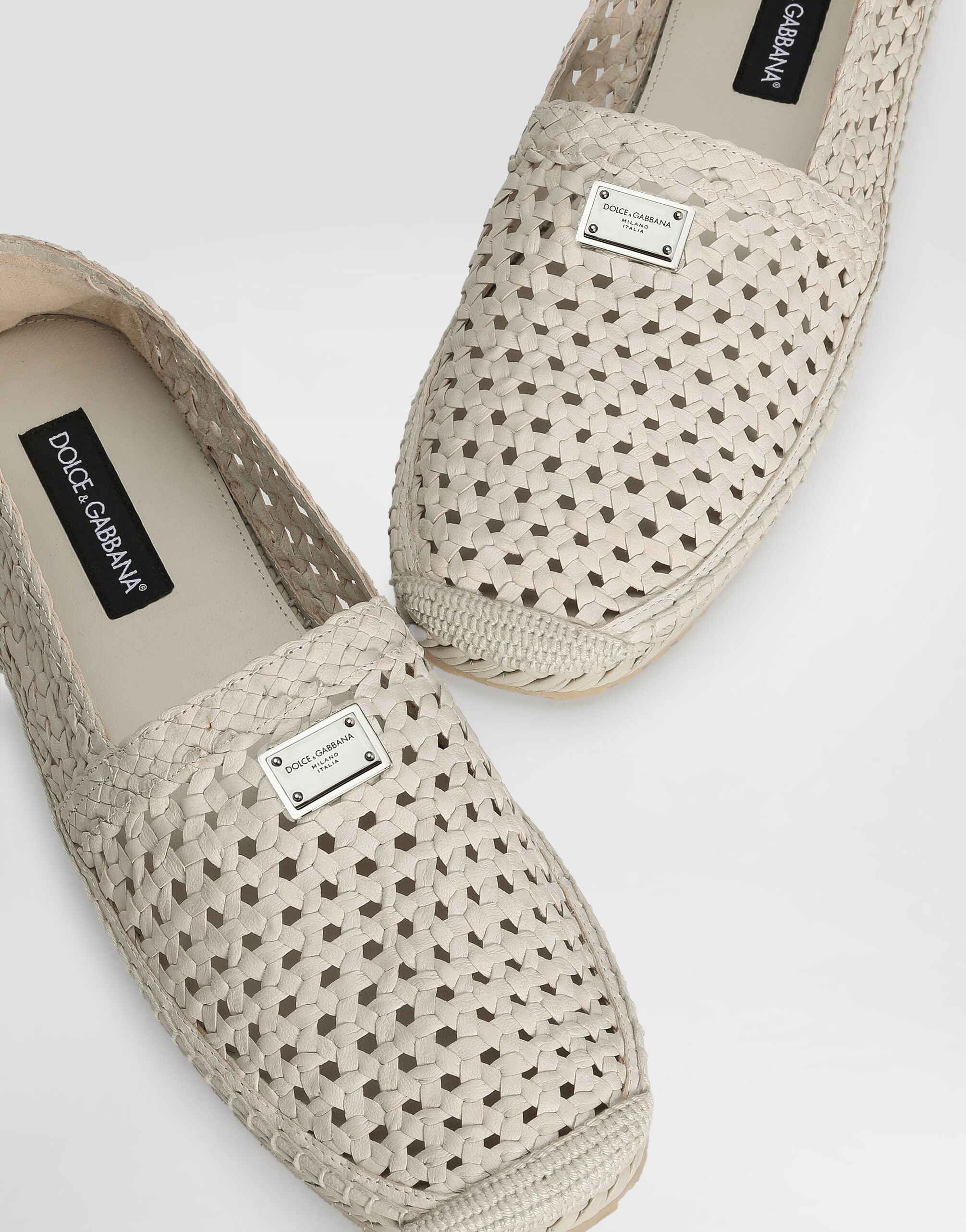 Beigeのメンズ Calfskin espadrilles | Dolce&Gabbana®