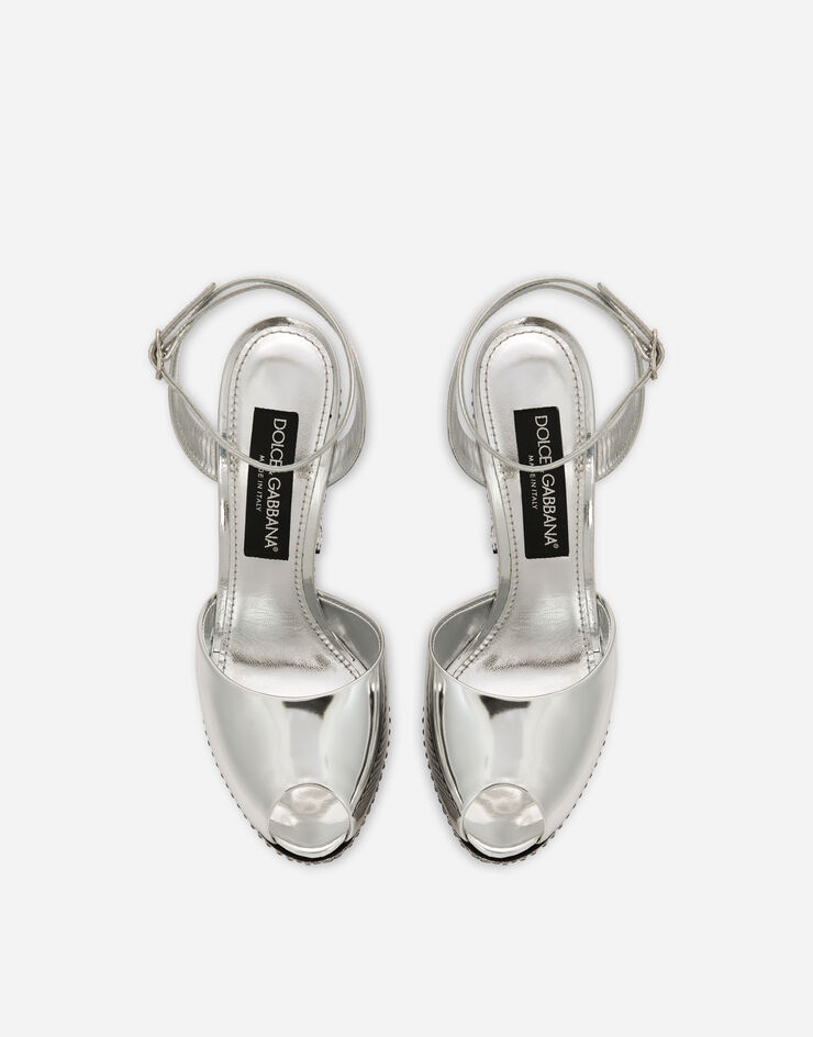 Dolce & Gabbana プラットフォームパンプス ミラーエフェクトカーフスキン&ヒートシールラインストーン マルチカラー CZ0294AG836