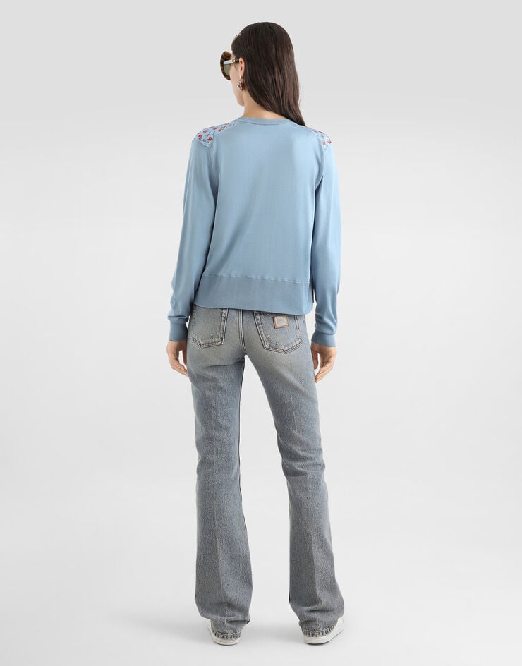 Dolce & Gabbana Small rose-print satin cardigan Dolce & Gabbana Small rose-print satin cardigan Multicolor FXV79TJBSOQ