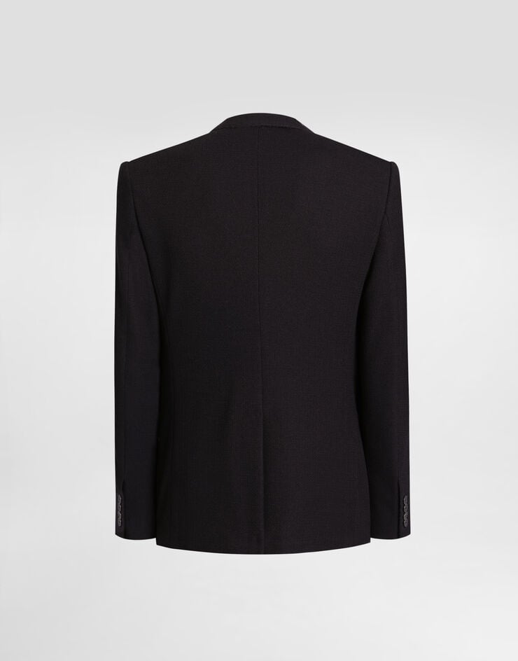 Dolce & Gabbana Single-breasted taormina jersey jacket Blue G2PT9THU7W2