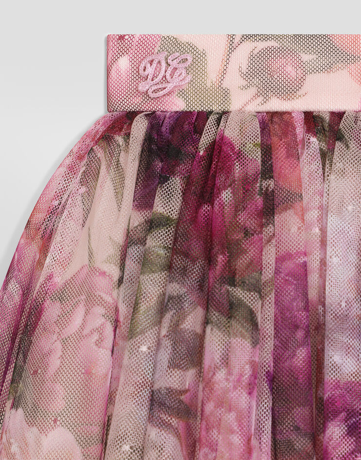 Dolce & Gabbana Peony-print tulle skirt Dolce & Gabbana Peony-print tulle skirt Multicolor L26I19G7QZW