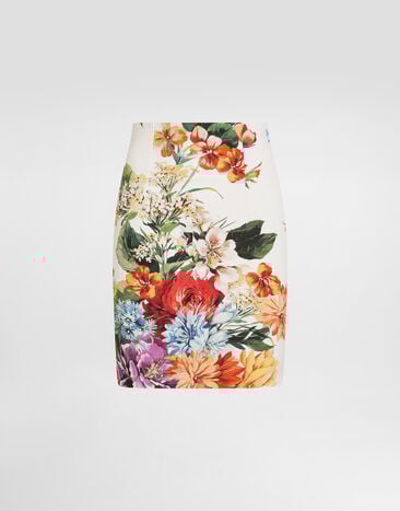 Dolce & Gabbana Minirock mit Blumenbouquet-Print Drucken F4C6HTFSRQU
