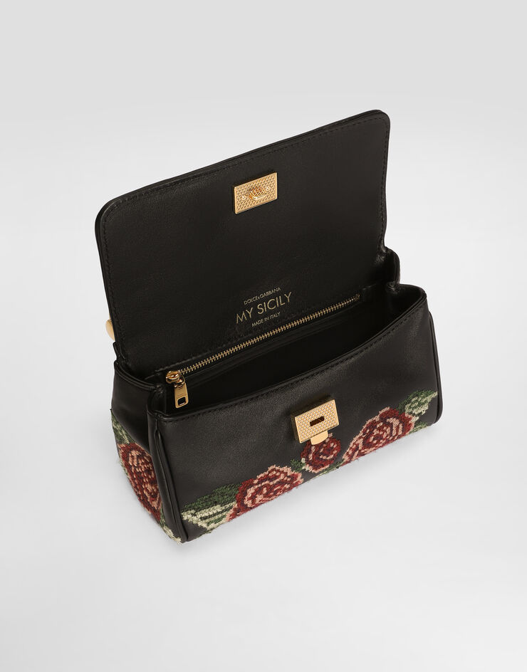Dolce & Gabbana 미니 핸드백 My Sicily 파인 스티치 자수 장식 멀티 컬러 BB7864B3T63