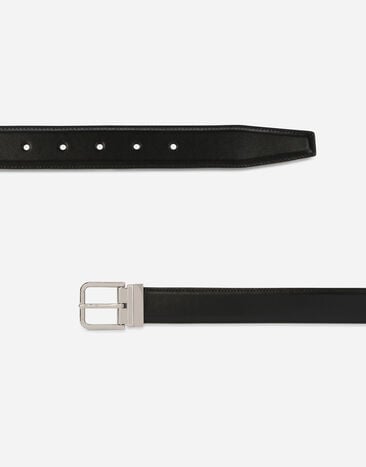 Dolce & Gabbana Brushed calfskin belt Black BC4216AI935