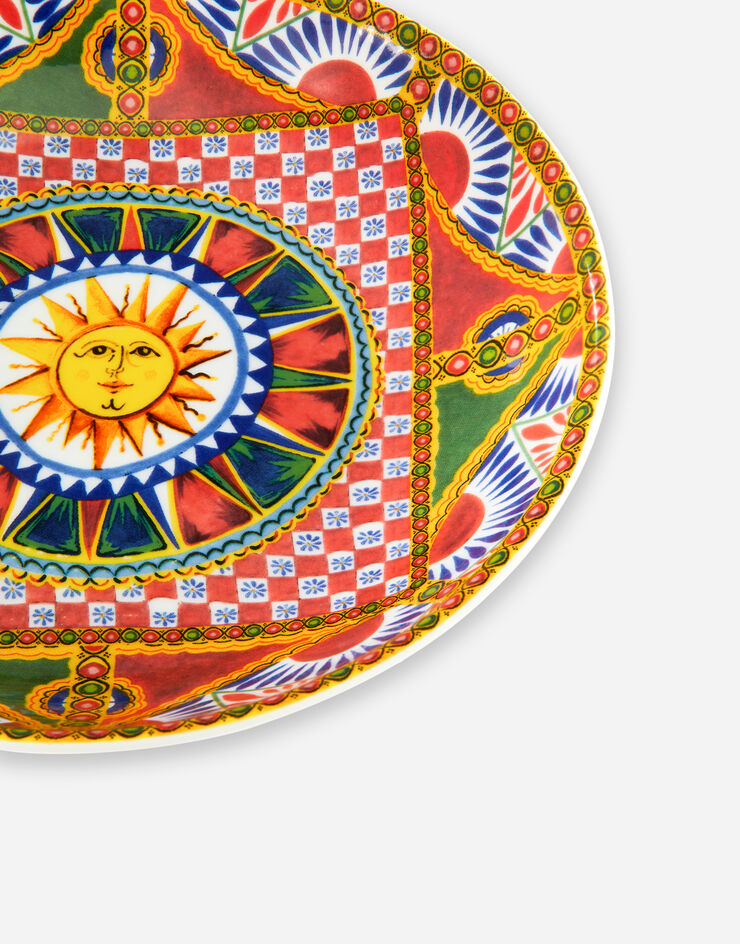 Dolce & Gabbana Set 2 Porcelain Soup Plates Multicolor TC0S05TCA21