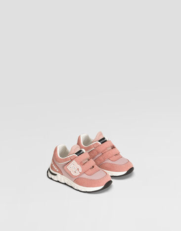 Dolce & Gabbana Mesh and split leather DG Running sneakers Pink DN0199AA954