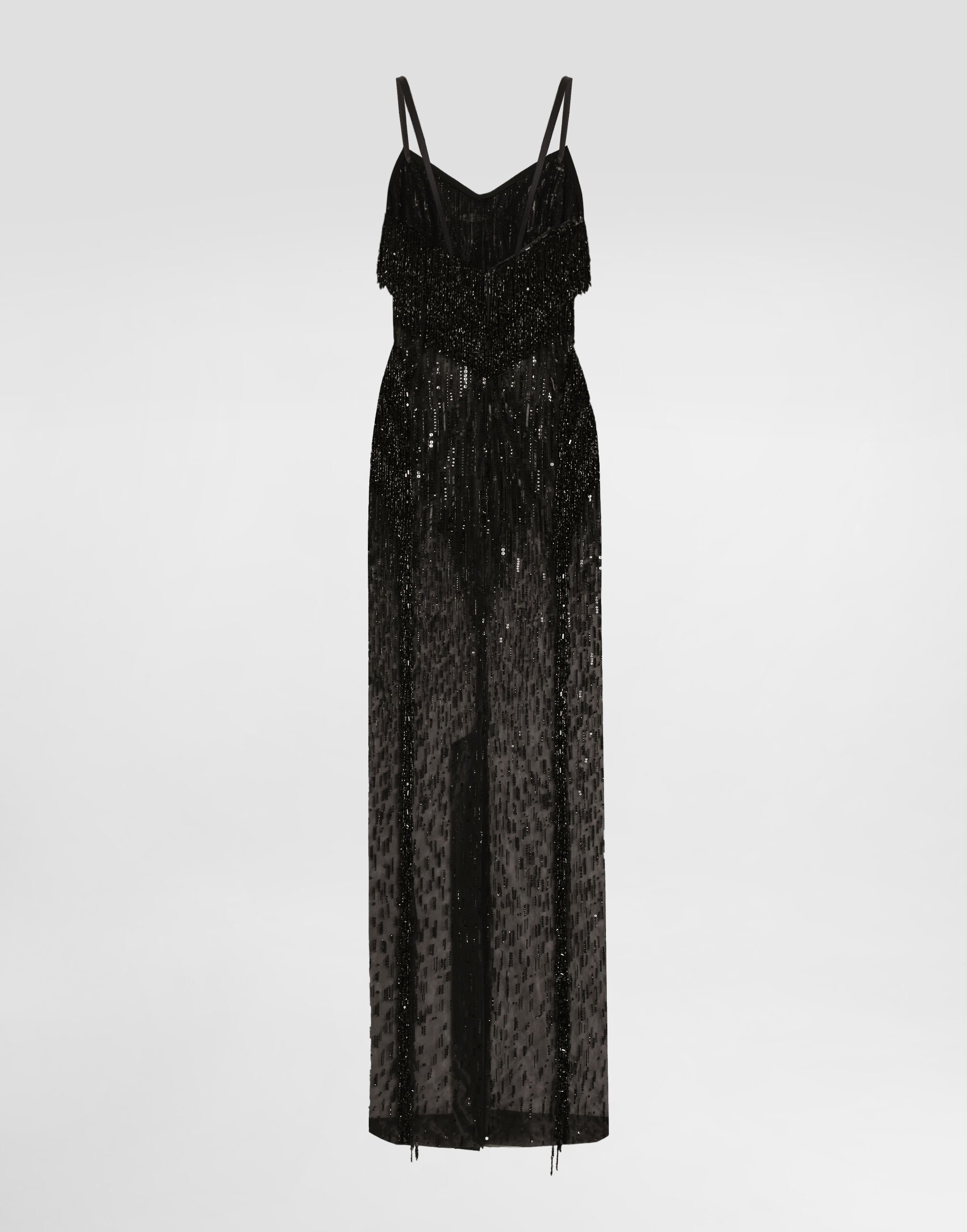 DOLCE & GABBANA ブラックドレス Dolce & Gabbana - Nero Black Lace Sleeveless Sheath Dress
