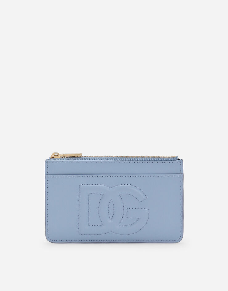 Dolce & Gabbana حافظة بطاقات DG Logo متوسطة أزرق فاتح BI1261AG081