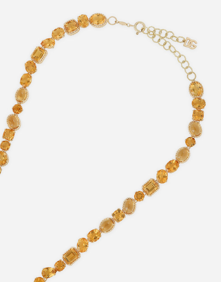 Dolce & Gabbana Halskette Anna aus Gelbgold 18 kt mit Zitrinen Gold WNQA2GWQC01
