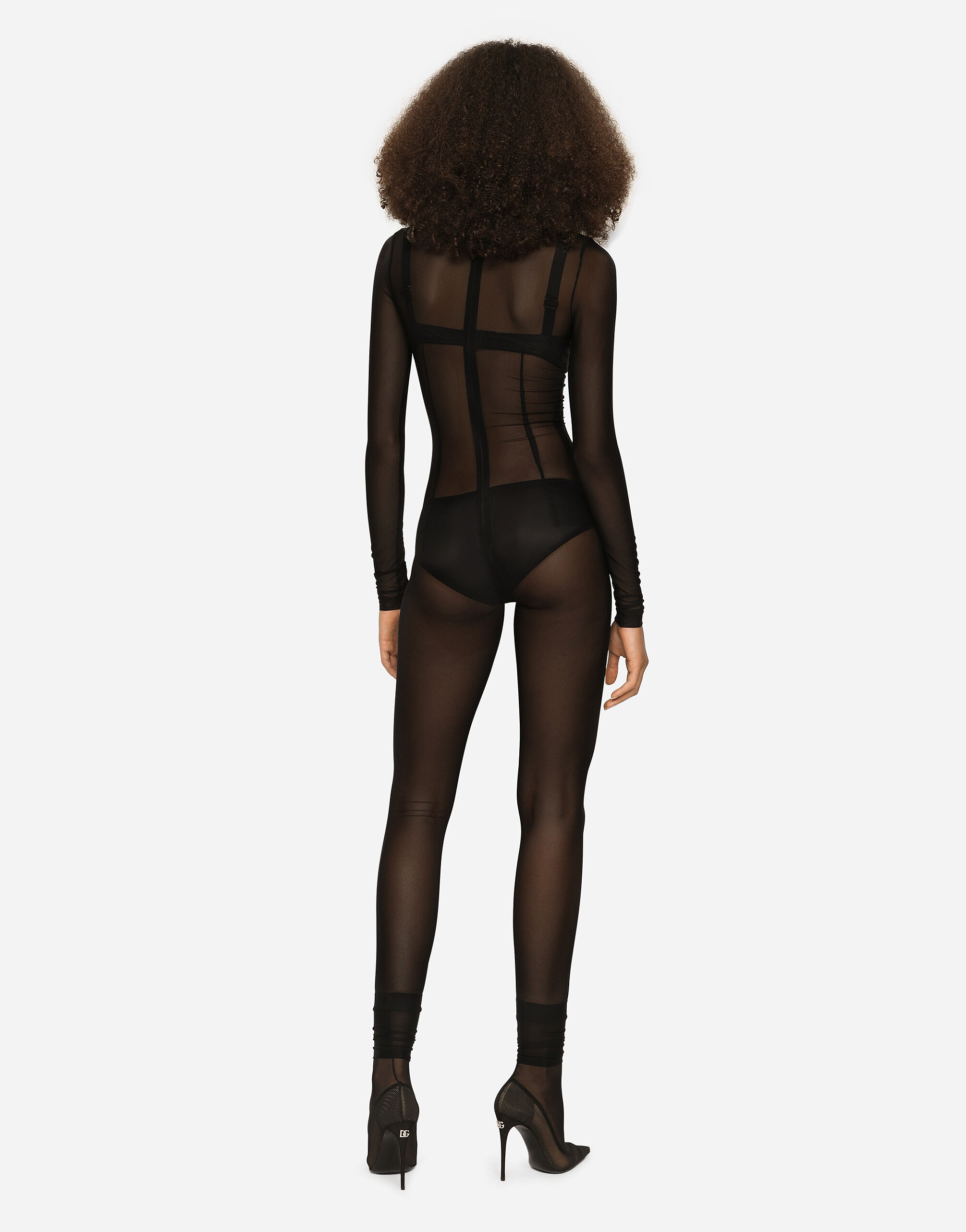 KIM DOLCE GABBANA Tulle jumpsuit in Black for Women Dolce Gabbana