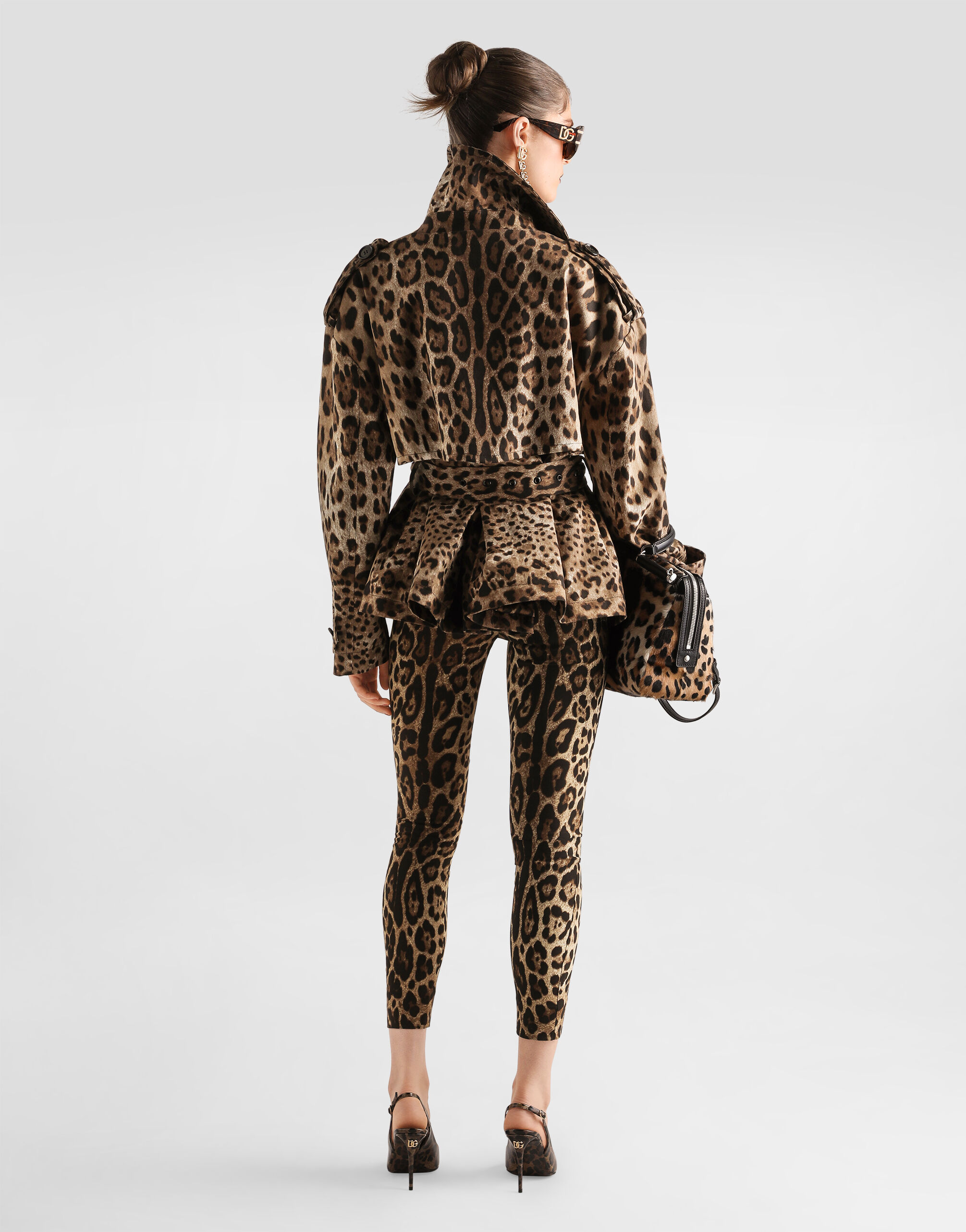 Leo-print cotton drill jacket in Print for Women | Dolce&Gabbana® US
